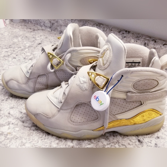 AIR JORDAN 8 *RARE* VIII C&C TROPHY RETRO CHAMPAGNE GOLD AUTHENTICATED NIKE - Picture 1 of 9